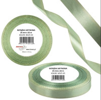 Wstążka satynowa 25mmx32m Szarozielony WS25-65 Brewis